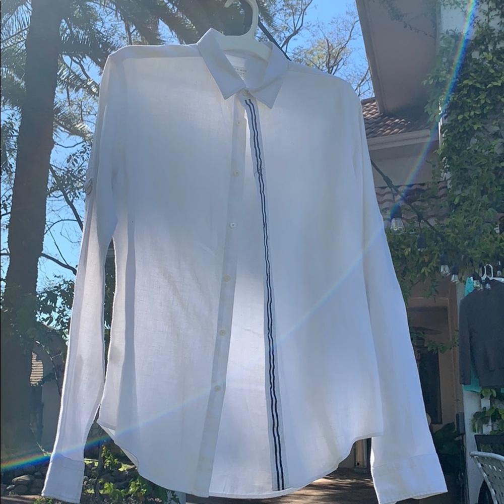 Men’s Zara White Button Down Shirt (SMALL)
